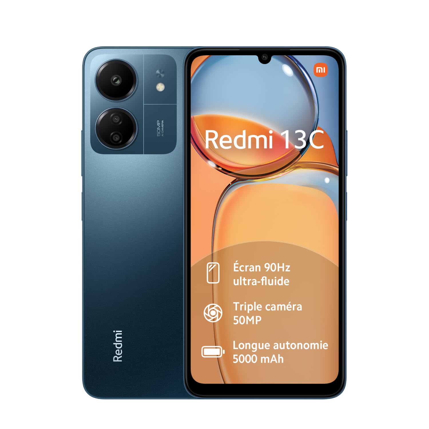 Xiaomi Redmi 13C Smartphone 4GB RAM 128GB Navy Blue. Marineblaues Smartphone zum Telefonieren, Surfen und für Apps.