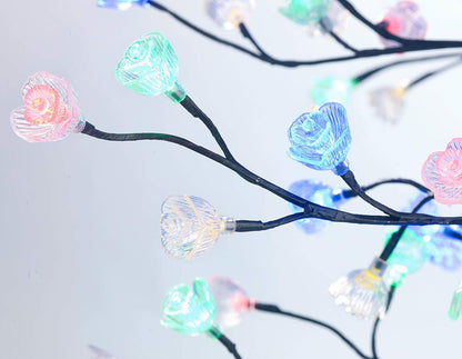 Luminea LED Deko Kirschbaum 180cm – 336 farbige Blüten IP44