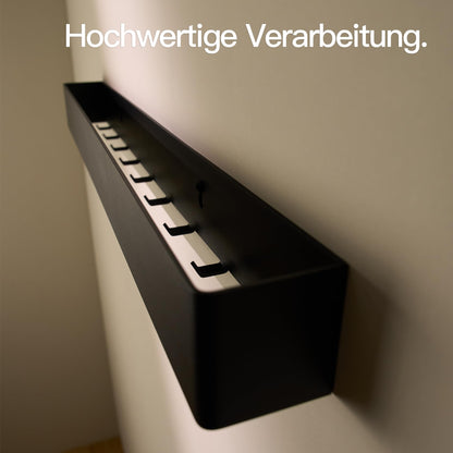 Designfabrik Hamburg Wandgarderobe Metall 80cm Matt Schwarz