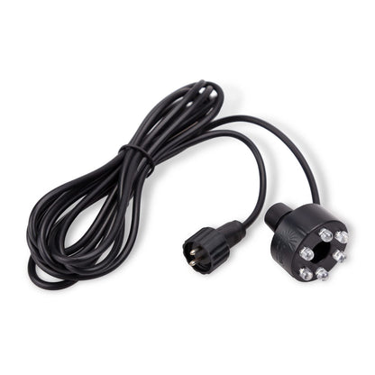 CLGarden Springbrunnenpumpe SP1 mit LED-Ring warmweiss, 12V 500 l/h