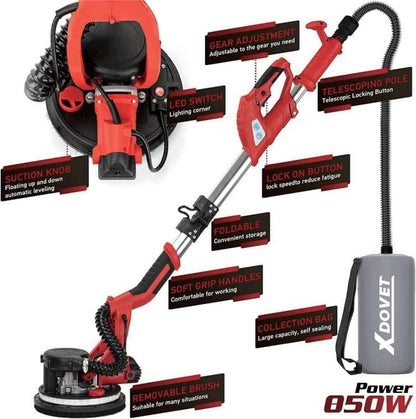 PROFI Wandschleifer Elektroschleifer 850W – LED, Teleskopgriff