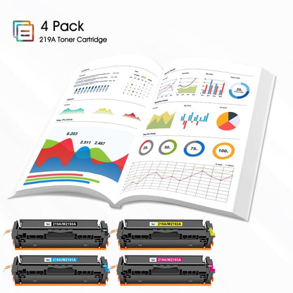 Kompatibel für HP 219A 219X Toner Multipack - 4 Farben mit Chip