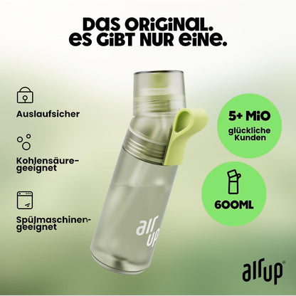 air up Twist Pro Trinkflasche Starter Set mit 5 Pods, Green Sage