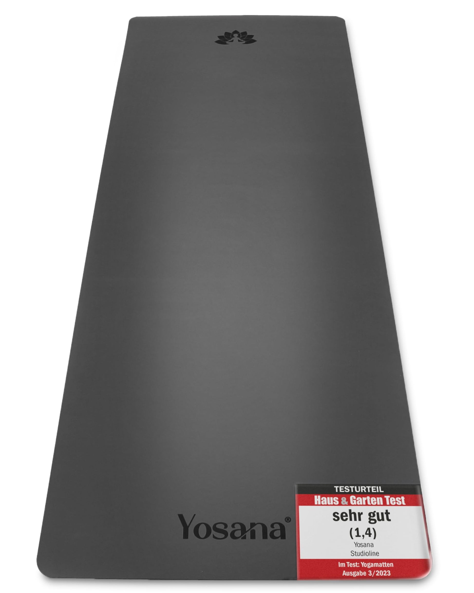 Yosana Yogamatte Naturkautschuk Ultra Grip ECO PU 183x68cm. Rechteckige, griffige Matte für Yoga, Pilates und Fitness, bietet Stabilität und Dämpfung.