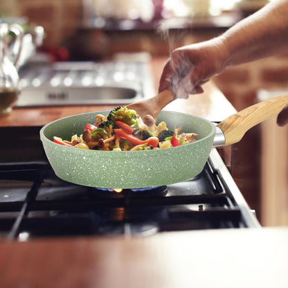 Kitchen Academy Topfset 12tlg Antihaft-Kochgeschirr Set - Grün