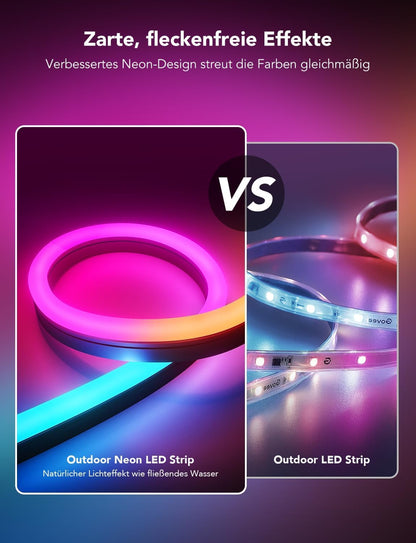 Govee Outdoor Neon LED Streifen Gartenbeleuchtung – 10m RGBIC IP67