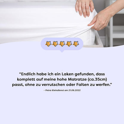 Wolkenfeld Spannbettlaken Frida Jersey 200x220–220x240 cm Anthrazit