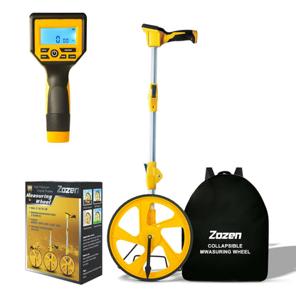 Zozen Messrad-Digital-Display, faltbare Fuß/Meter-Digital-Messrad mit Hintergrundbeleuchtung | bis zu 99,999 Fuß / 99,999 Meter | Leicht mit einem Stoffrucksack zu tragen.