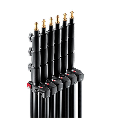 Manfrotto 1004BAC luftgepolsterter Lichtständer – Schwarz, 3er Set
