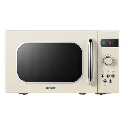Comfee CMSRO 20 di cr Retro-Mikrowellenherd - Apricot Cream. Apricot Cream. Erhitzt, taut auf und gart Speisen. 