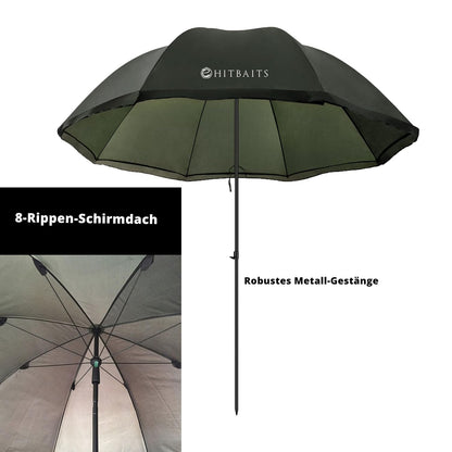 Hitbaits Angelschirm Sturmfest Wasserdicht - Mit Fenster