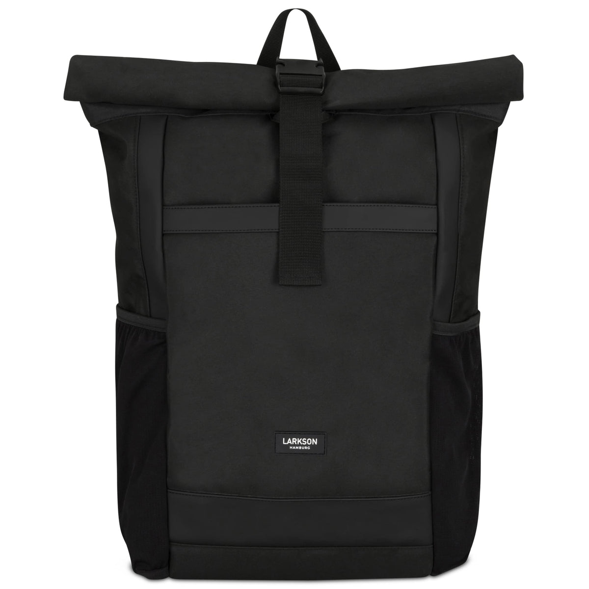 LARKSON Rolltop Rucksack No 2 Schwarz, Daypack mit 16 Zoll Laptopfach