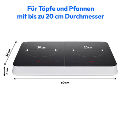 MEDION Doppel-Induktionskochplatte MD18493, 3500 Watt, schwarz
