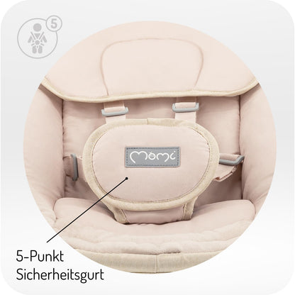 MoMi KENANI SAND Babywippe mit Bluetooth und Fernbedienung