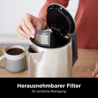 Ninja Perfect Temperature Wasserkocher KT201EU, Edelstahl, 1,7 L