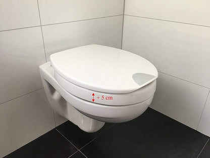 Novara Plus WC Sitz Erhöhung - 5 cm Duroplast Absenkautomatik
