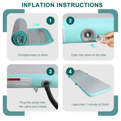 KIKILIVE Aufblasbare Gymnastik Air Track Matte 3M x 10CM