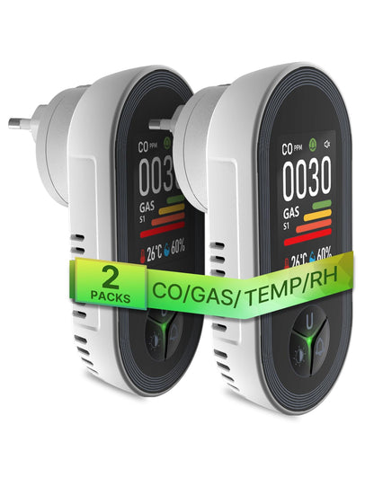 MOES 4-in-1 CO- & Gasmelder mit Stecker – Haus & Wohnmobil