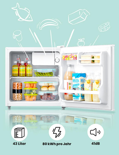 Comfee RCD50WH2(E) Mini Kühlschrank 43 L mit Chiller Box, Weiss