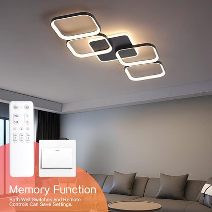 ANTENLICHT Dimmbar Fernbedienung LED Deckenleuchte – Schwarz 50W