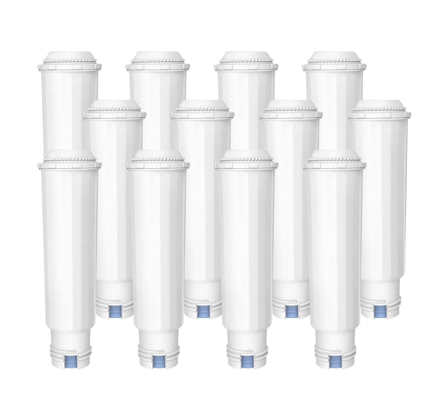 AQUA CREST Wasserfilter Ersatz für Melitta Nivona Krups. Weißer Zylinderfilter. Reduziert Kalk und Chlor.