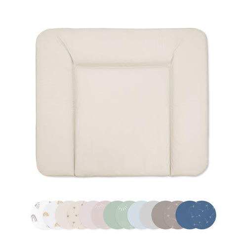 Ehrenkind Wickelauflage abwaschbar 72x85 cm, Wickelunterlage Beige, gepolstert mit erhöhten Seitenrändern