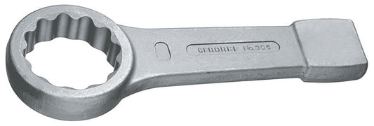 GEDORE Schlag-Ringschlüssel 110 mm, robust für Industrie. Dunkler, massiver Ringschlüssel für hohe Drehmomente und zum Lösen festsitzender Verbindungen.