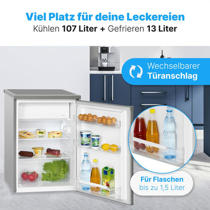 Bomann KS 2184.1 Kühlschrank mit Gefrierfach - 120L Inox