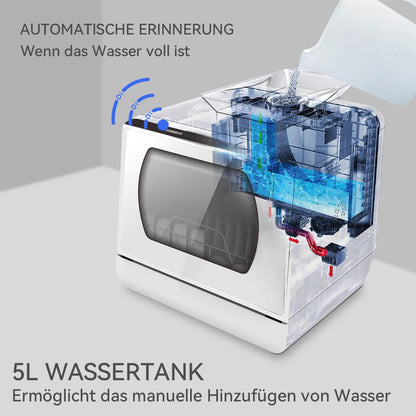 Hermitlux Mini Tischgeschirrspüler - Weiss, 4 Bestecksätze