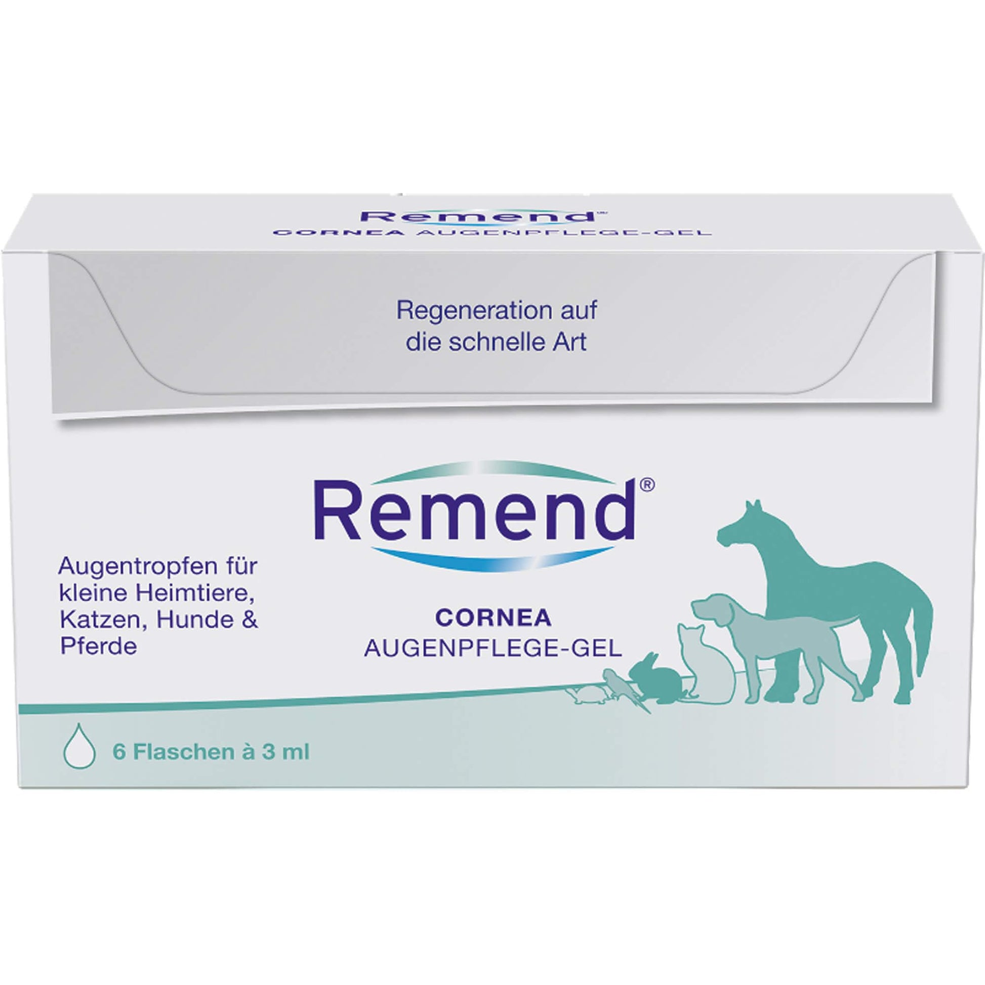 REMEND Cornea Augenpflege-Gel – Hornhaut-Regeneration 6x3ml. Klares Gel in Ampullen zur Hornhaut-Wiederherstellung am Auge.
