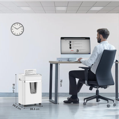 Bonsaii Aktenvernichter Schredder C282-A - P-4 Kreuzschnitt 12 Blatt