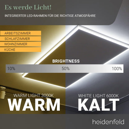 Heidenfeld HF-HP500 Infrarotheizung mit Licht 800W