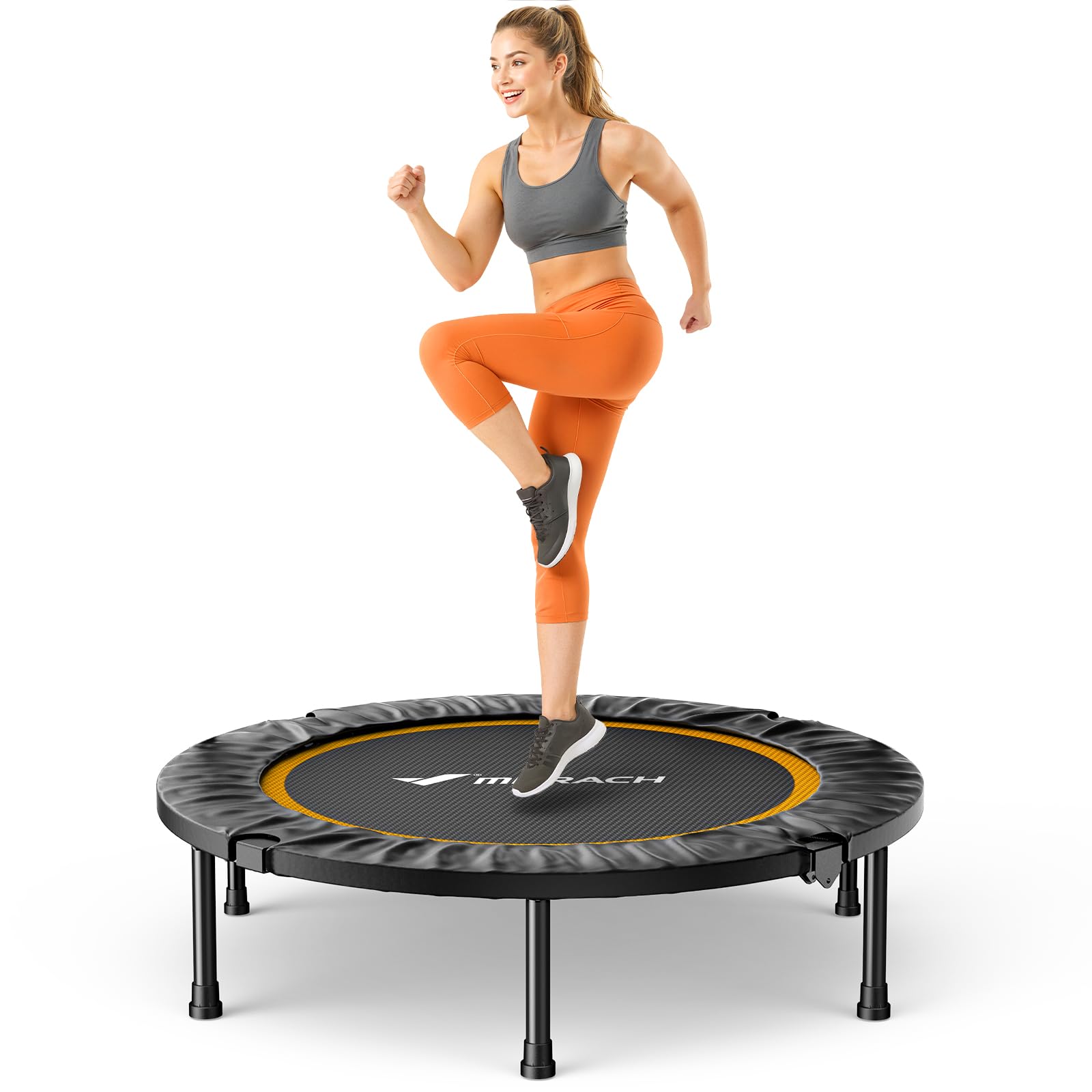 MERACH Mini Trampolin, faltbares Fitness-Trampolin leise bis 150 kg