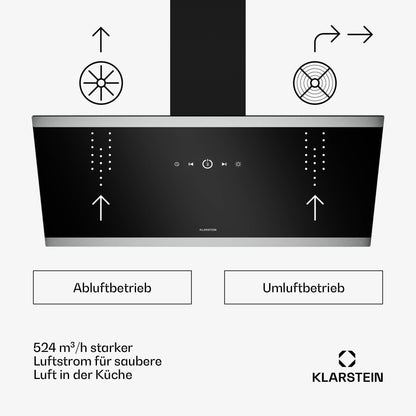 Klarstein FlashLine Kopffreihaube - 90cm Schwarz A++