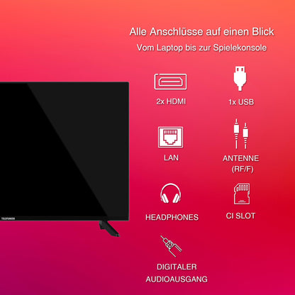 TELEFUNKEN Fernseher D32F751X7CW Smart TV 32 Zoll – TiVo FHD