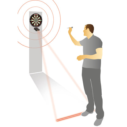 WINMAU Hi-Tech Beam Dart Laser Oche 8510 für Wandmontage
