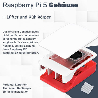 Raspberry Pi 5 8GB Starter-Kit – inkl. Netzteil & Gehäuse