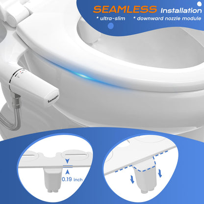 SAMODRA Bidet Aufsatz B007, Doppeldüse, nicht elektrisch, Kaltwasser