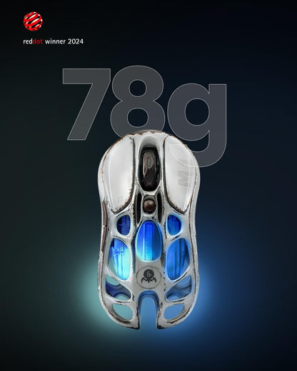 GravaStar Mercury M1 Pro Gaming-Maus 4K - Silver Mist