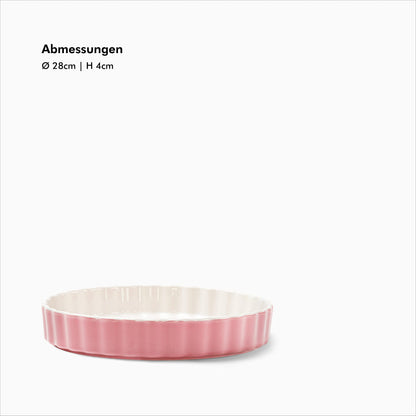 KIVY Tarteform Keramik rund 28 cm – antihaftbeschichtete Quicheform