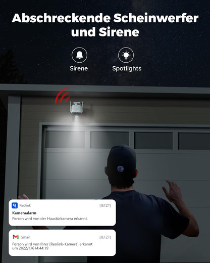 Reolink TrackMix 4K PTZ Überwachungskamera aussen mit Solarpanel