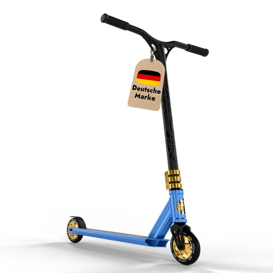 STAR SCOOTER Stuntscooter Freestyle Pro 110mm Semi Pro - Blau/Gold