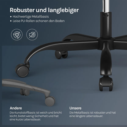 WOLTU Gaming Stuhl Stoff Federunterlage Gamer Sessel - Schwarz GS10sz