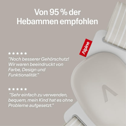 Alpine Muffy Baby Comfort Kapselgehörschutz für Babys, Beige