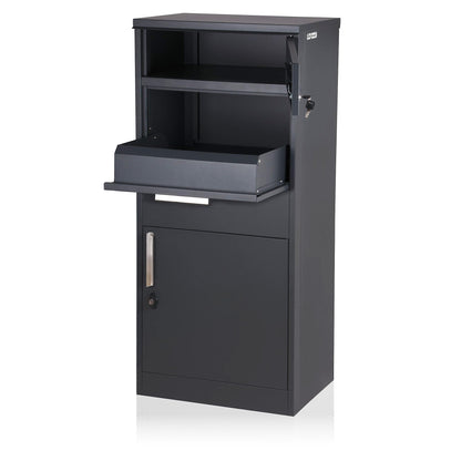 Zelsius Neptun Briefkasten mit Paketfach – Anthrazit RAL7016