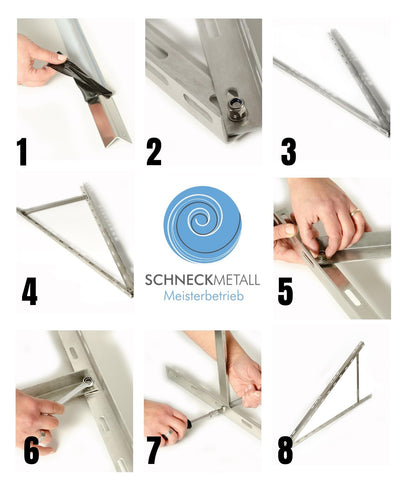 Schneck Solarpanel Halterungsset bis 118cm – 2 Paar