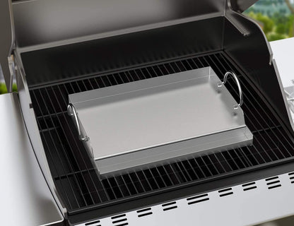 onlyfire Universal Edelstahl Plancha - 51x32cm Rechteckig