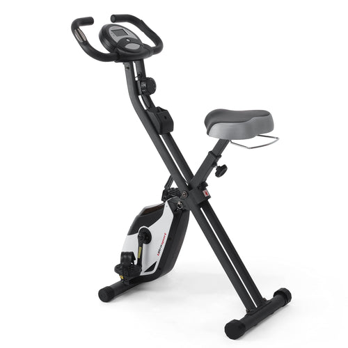 Ultrasport F-Bike Heavy Heimtrainer – Klappbares Fitnessvelo. Schwarzes, klappbares Ergometer für Herz-Kreislauf-Training zuhause.