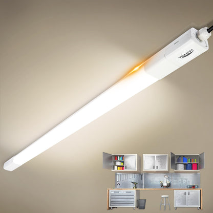 TONFFI LED Feuchtraumleuchte 150 cm, 60W, 4000K neutralweiss, IP65 in Röhrenform für Wand- und Deckenmontage