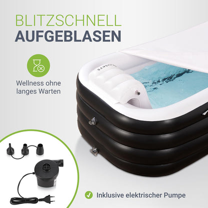 Juskys Aufblasbare Eistonne M – Outdoor Eisbad für Erwachsene